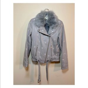 Samantha Sipos Gray Seeing Stars Leather Jacket